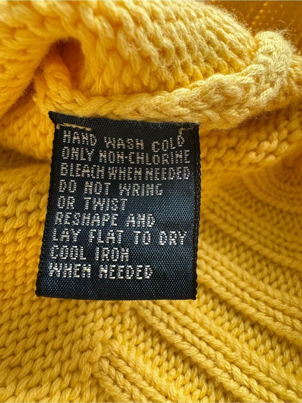 Polo by Ralph Lauren Men’s Yellow Crewneck Cotton Sweater Size XL
